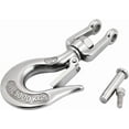 thumbnail image 6 of ABCISI Clevis Slip Hook 304 Stainless Steel with Safety Latch, Swivel Lifting Hoisting Chain Hooks for Rigging Crane Towing Winch Wrecker ATV Trailer 3/8 INCH, 6 of 6