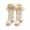 Khaki, variant on Gureui Newborn Infant Toddler Baby Girls Socks, Casual Solid Color Bow Decor Below Knee Stockings Breathable Clothing Accessory