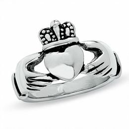 Claddagh stainless steel band