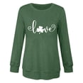 thumbnail image 6 of qolati St Patricks Day Shirts for Women Irish Shamrocks Clovers Graphic T-Shirt Holiday Party Casual Long Sleeve Tunic Tops Green XXXL, 6 of 6