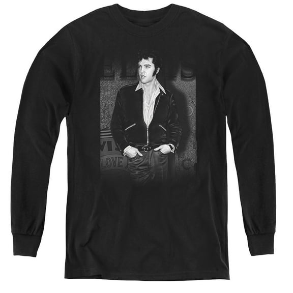 Elvis Presley Just Cool Youth Long Sleeve T-Shirt Black