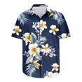 thumbnail image 5 of ZCFZJW Men's Hawaiian Shirt Trendy Regular Fit Casual Short Sleeve Floral Button Down Shirts Tropical Holiday Beach Shirts Summer Outfit Clothes 2025 Multicolor#02 S, 5 of 5
