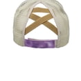 thumbnail image 5 of WITHMOONS Baseball Cap American Flag Mesh Trucker Ponytail Hat YZM0087 (Purple), 5 of 6
