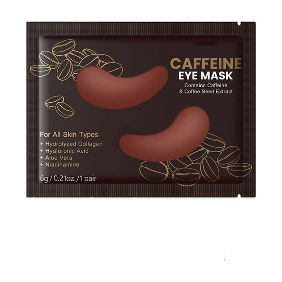 Caffeine Under Eye Patches, Under Eye Mask for Dark Circles, Coffee Hydrogel Under Eye Patches for Lighten Wrinkles Anti-Aging Moisturizing, Fine Lines Eye Bags Puffiness Women Men