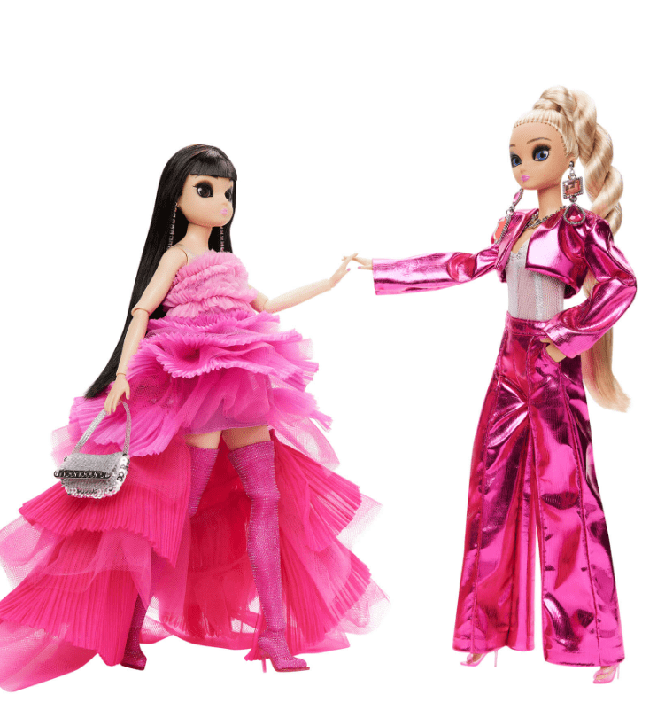 Mattel Creations Barbie x noonoouri Dolls 2-Pack – Limited Edition Fashion Collector Set Featuring Iconic Barbie and Digital Influencer noonoouri – Premium Outfits, Poseable Bodies