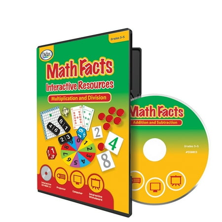Didax Math Facts Interactive Resources Software CD-ROM for Interactive Whiteboards, Multiple Subjects