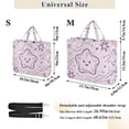 thumbnail image 3 of Simple Line Star Corduroy Tote Bag Handbag Large Messenger Bag Shoulder Crossbody Zipper Bag Purse, 3 of 8