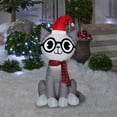 thumbnail image 2 of BuySeasons Nerdy Cat Airblown Christmas Yard Inflatable, 9.84", 2 of 2