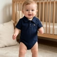 thumbnail image 2 of Odeerbi Niños Niñas Tenis Bodysuit Lindo Bordado Manga Corta Cuello Algodón Golf Bodysuits, 2 of 7