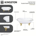 thumbnail image 5 of Aqua Eden VCTDE7232NL7 72-Inch Cast Iron Oval Double Ended Clawfoot Tub (No Faucet Drillings) in White/Brushed Brass, 5 of 5