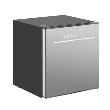 Frestec Mini Refrigerator, 1.7 Cu.Ft, Stainless Steel, Compact Design, Reversible Doors, Silver