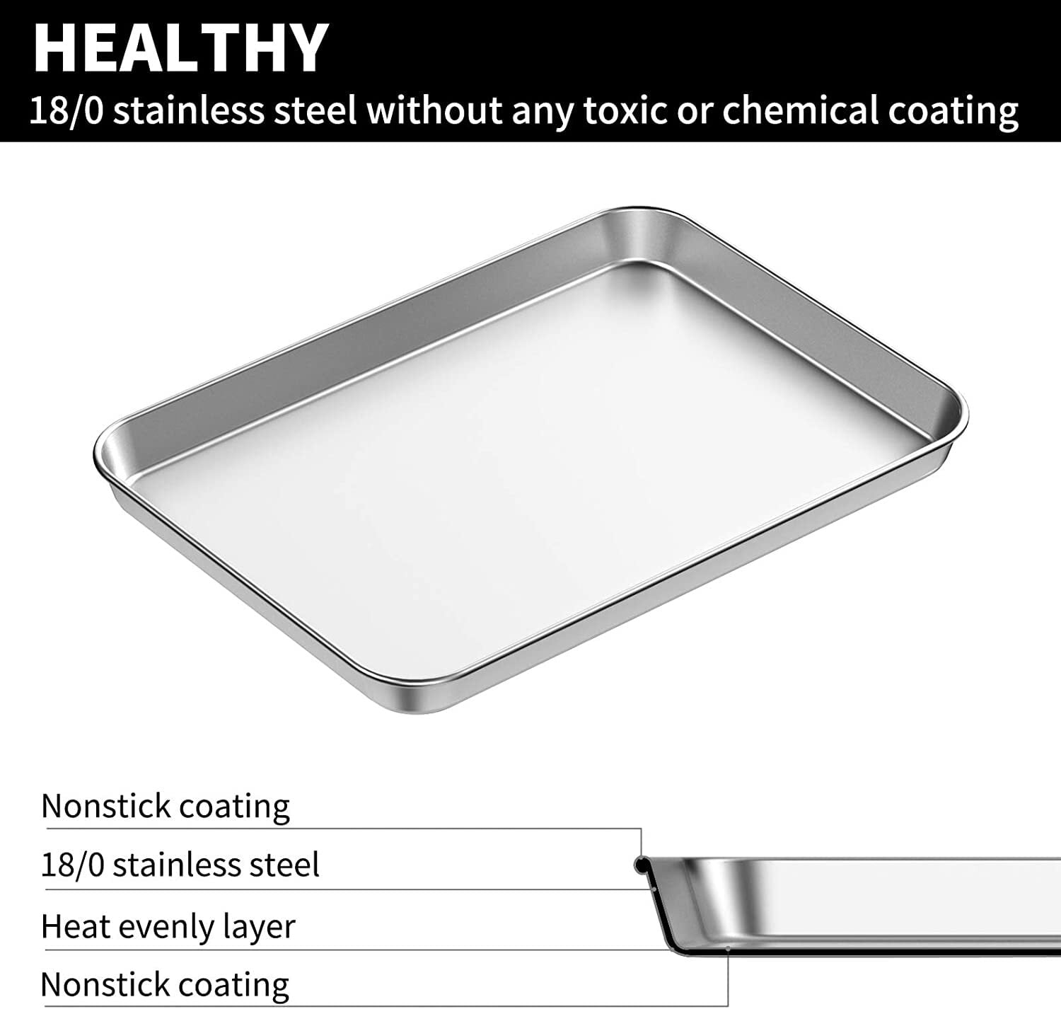 12x16 Nonstick Aluminized Steel Standard Cookie Sheet Gray - Figmint™