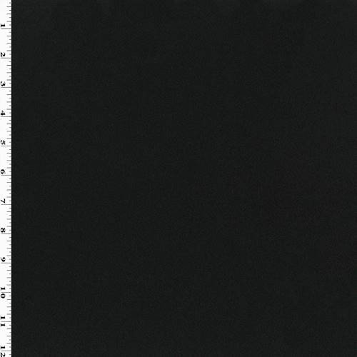 Pitch Black Boiled Wool Coating, Fabric By the Yard