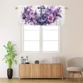 thumbnail image 2 of Anchor Curtain Valances for Kitchen Windows Purple Floral Flower Rustic Country Rod Pocket Window Valance for Living Room Bathroom Bedroom Kitchen 54 by 18 in, 1 Panel, 2 of 6