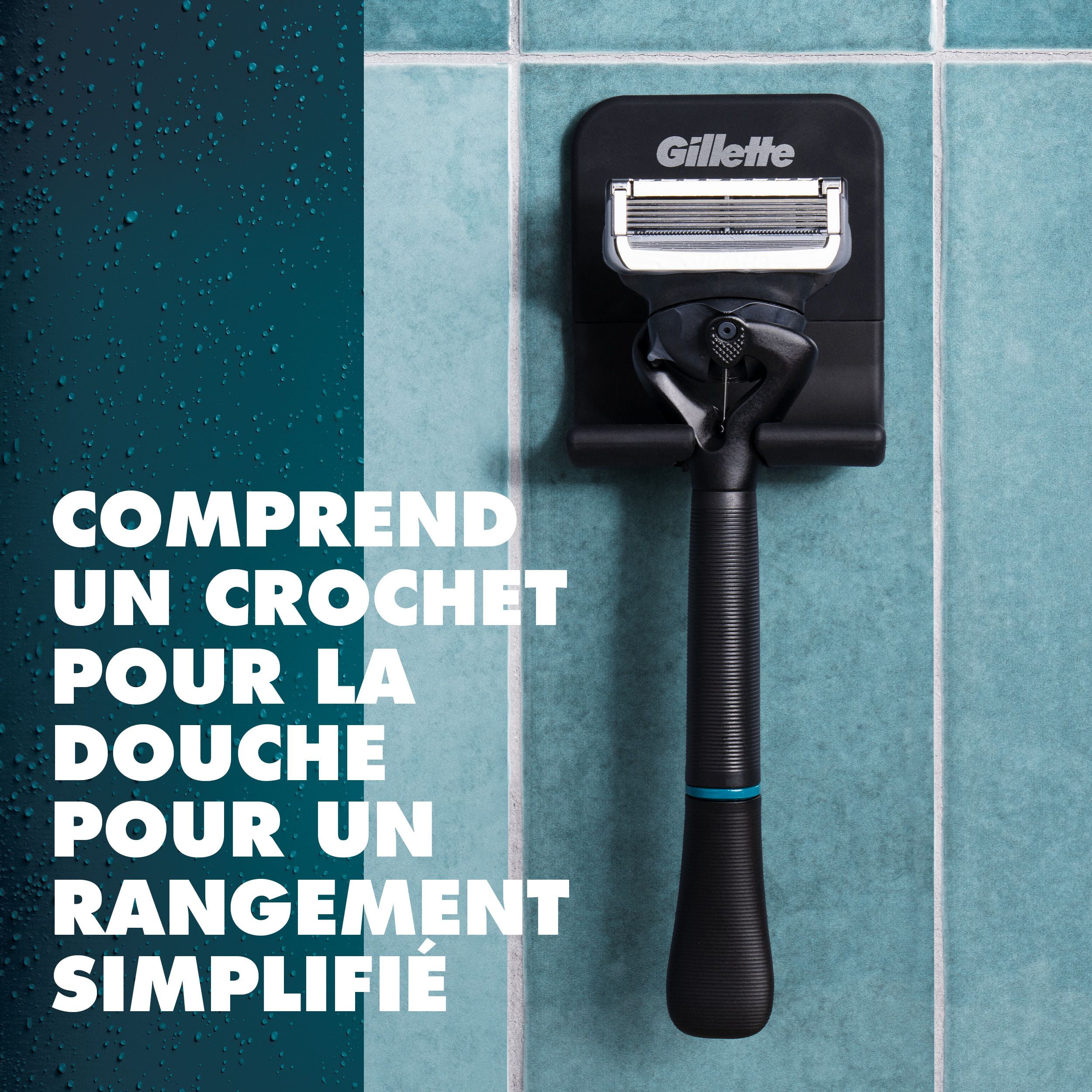 Rasoir pour poils pubiens pour hommes Gillette Intimate, rasoir pour poils pubiens et rasage corporel pour homme, doux et facile à utiliser, conçu pour les poils pubiens, 1manche de rasoir, 2cartouche 1CT