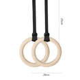 thumbnail image 5 of Wooden Gymnastic Rings, Strength Training Stability Equipment With Extra Grip And Adjustable Straps, Olympic Gymnastics Full Body Workout Tools For Home Gym And Professional Use (Birch Wood, 1 Pair), 5 of 5