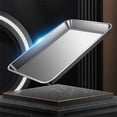 thumbnail image 5 of 304 Stainless Steel Cookie Sheet Rectangular Flat Bottom Oven Tray For Pastries And Breads Rustproof Barbecue Dish, 5 of 9
