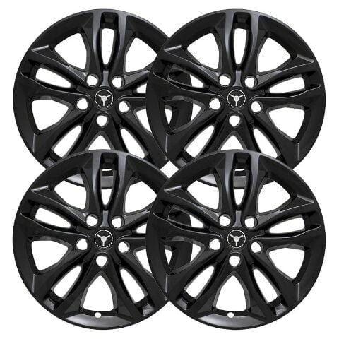 Set of 4 17 inch Gloss Black Wheel Skins Covers Compatible with 16-22 Chevrolet Malibu LT Impostors for 5715 Wheel Series
