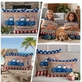 thumbnail image 5 of Independence Day Outdoor Waterproof Pillow Covers, Gnomes Truck Star Flag Wooden Grain Decorative Square Throw Pillowcase Sofa Cushion Sham for Patio/Couch/Chair, 16"x16" 2 Pack, 5 of 8