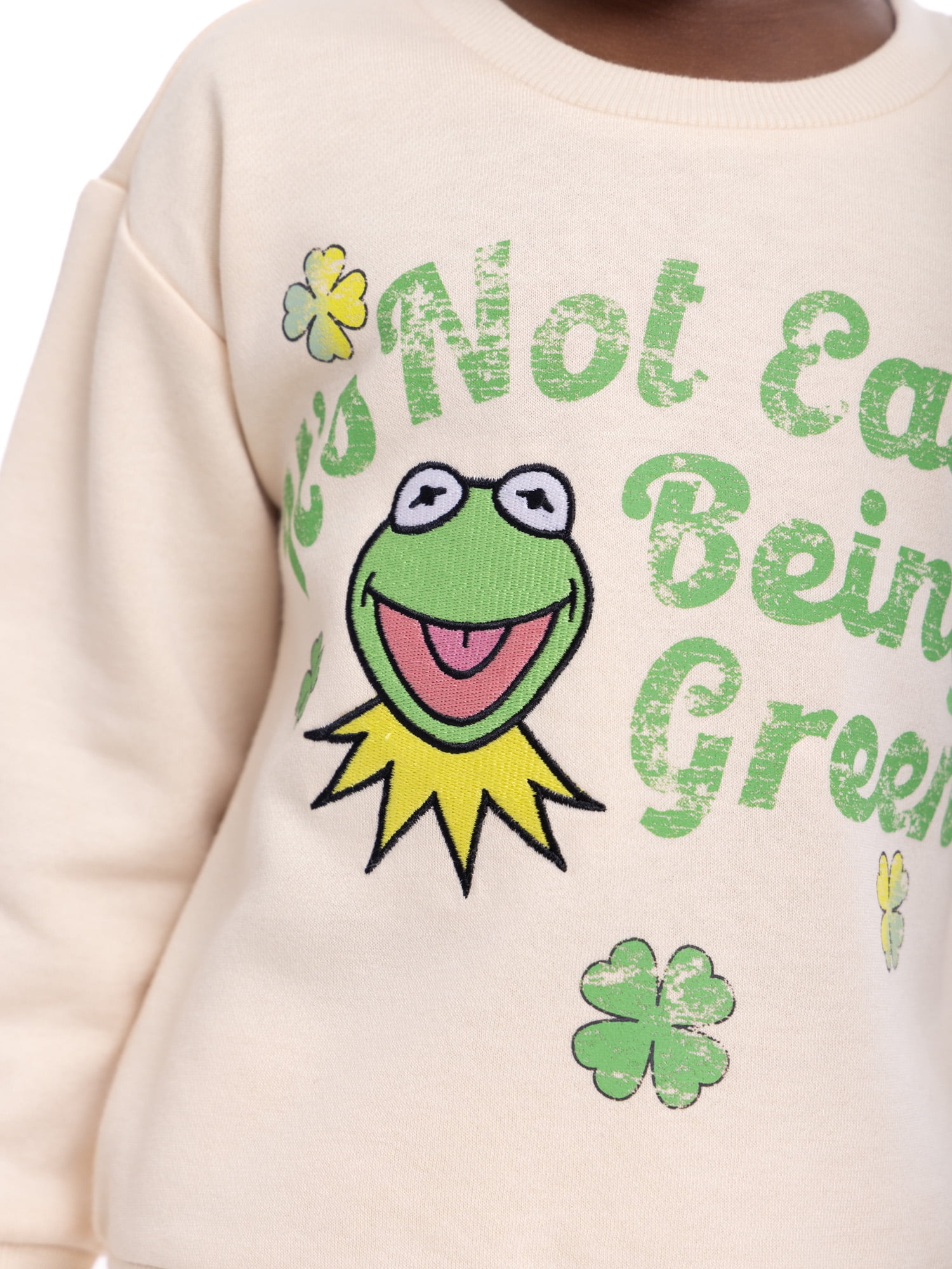 The Muppets Kermit the Frog Toddler Girls St. Patrick's Day Pullover and Joggers Set, 2-Piece