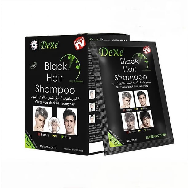 Dexe Black Hair Shampoo Hair Color Hair Dye Shampoo Organic Permanent Grey Hair Removal Restore