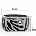 thumbnail image 2 of High polished (no plating) Stainless Steel Ring with Top Grade Crystal in Clear for Women Style TK1054, 2 of 4