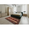 thumbnail image 4 of Ahgly Company Indoor Square Traditional Saffron Red Persian Area Rugs, 5' Square, 4 of 6