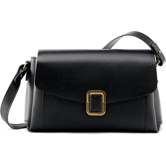 Genuine Leather Crossbody Bag for Women, Removable Satchel Adjustable Shoulder Bag