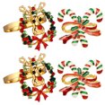 thumbnail image 4 of 4pcs Noël Cerf Cadeau Conception Serviette Anneaux Alliage Porte-Serviette Fête Décor, 4 of 7