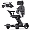 thumbnail image 2 of Height Adjustable Electric Wheelchair 15.7"–23.6" (Electric Lift), Portable Motorized Mobility Scooter, 14+ Miles Ranges(265LBS),3D Winged Headrest, 2 of 12