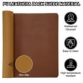 thumbnail image 3 of Uxcell 55"x17" Large Desk Mat, PU Leather Dual Side Large Desk Pad, Dark Brown, 3 of 6