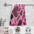 thumbnail image 3 of 2-Piece Polyester cotton Towel Set Absorbent Bow and Cherry Black and Pink Hand Towel Bath Towel Soft and Comfortable Machine Wash 28.3x14.4, 3 of 7