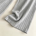 thumbnail image 6 of Women's One Shoulder Pit Knitted Set - Long Sleeve Slimming Top, High Waist Wide Leg Pants, Casual Two Piece Set Gray S, 6 of 6
