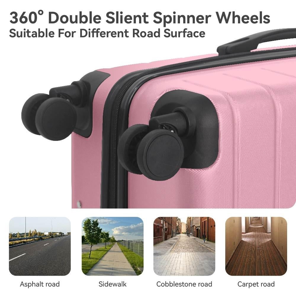 3pc Hardshell Luggage Set with TSA Lock, Lightweight ABS Spinner Suitcase 20" 24" 28"