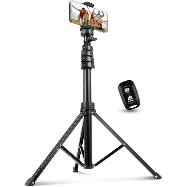 Aureday 62 Phone Tripod Accessory Kits, Camera & Cell Phone Tripod Stand with Wireless Remote and Universal Tripod Head Mount, Perfect for Selfies/Video Recording/Vlogging/Live Streaming