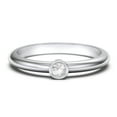 thumbnail image 1 of Classic Bezel Set Birthstone Ring - Cubic Zirconia / White Topaz (April), 1 of 4