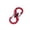 A005- Red, variant on Stainless Steel 8-Shaped Quick Release Locking S Clip, Anti-Theft Keychain for Travel Bags, Silver Small Size (One Size)