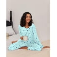 thumbnail image 3 of Ekouaer 2 Pack Women's Pajama Set Long Sleeve Top with Jogger Pants Lounge Sets Sleepwear Loungewear with Pockets, 3 of 6