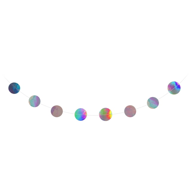 kurtrusly Disco themed colorful circular paper decal banner