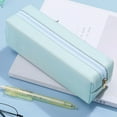 thumbnail image 3 of Sylvtty Pencil Case Faux Leather Pencil Pouch Organizer Small Zipper Pen Bag Multi-functional Cosmetic Makeup Bag for Work Travel, 3 of 7