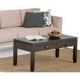 thumbnail image 2 of Trent Home Solid Wood Coffee Table with Drawers in Mahogany Brown, 2 of 10