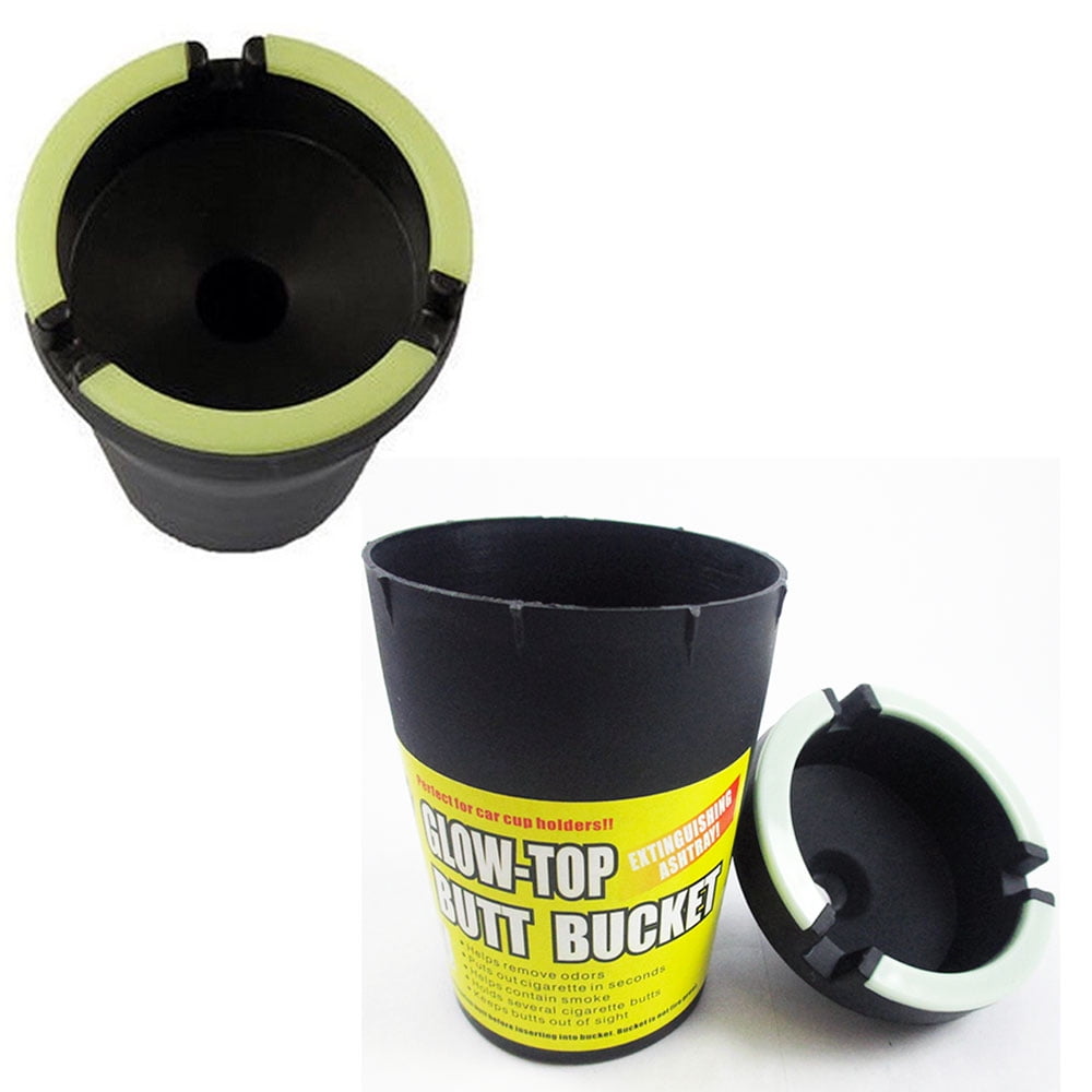 Set of 2/ anti-odour wind ash trays,/ glow in the dark with lighting rim