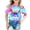 a-Multicolour389, variant on FINALGANG Girls Kids Casual Tie Dye Short Sleeve TShirts Colorful Butterfly Print Crewneck Loose Fit Tees For Summer Daily Wear Multicolor 10-11 Years