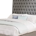 thumbnail image 3 of Benjara BM206561 Fabric Upholstered Wooden Queen Size Bed with Button Tufted Details, Gray, 3 of 5