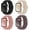 Black, Cream, Light Pink, Purple, variant on 4 Pack Braided Stretchy Bands for Apple Watch 38/40/41/42mm(Series 10) Men & Women - Multicolor