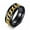 Black Gold, variant on Unisex Titanium Steel Bottle Opener Ring With European American Design Polished Electroplated Chain Inlay Accessory