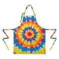 thumbnail image 2 of Colorful Tie Dye Mandala Apron-Garden Aprons for Women with Pockets-Cotton Linen Waterproof Kitchen Cooking Gardening Aprons Adjustable for Kitchen,Cooking,BBQ and Salon 33x27 Inch, 2 of 7
