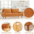 Dreamsir 58" Mid Century Modern Sofa, Small Love Seats for Small Spaces