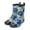 Blue, variant on Women Mid Calf Rubber Rainboots Leopard Floral Printed Waterproof Garden Rain Boots
