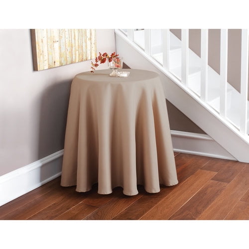 Mainstays Round Microfiber Table Cover, Round Decorator Table Tablecloths